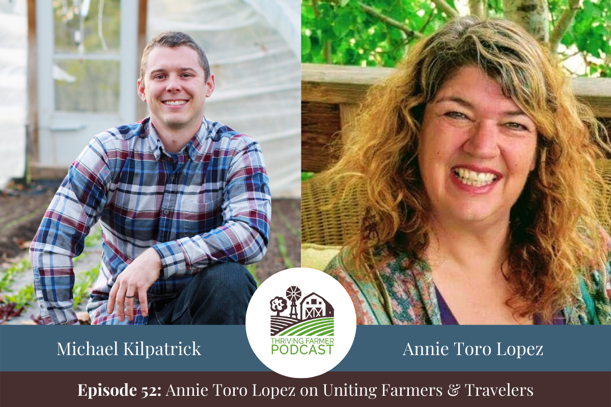 Promo photo for The Thriving Farmer Podcast interview with Annie Toro Lopez